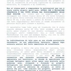 le osservazioni sul portale MASE del parco eolico