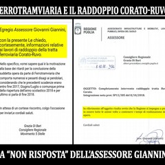 Ferrotramviaria, il raddoppio Corato-Ruvo e le "non" risposte dell'ass. Giannini