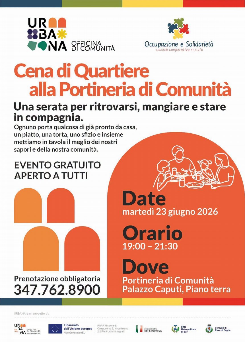 Cena di Quartiere a Ruvo