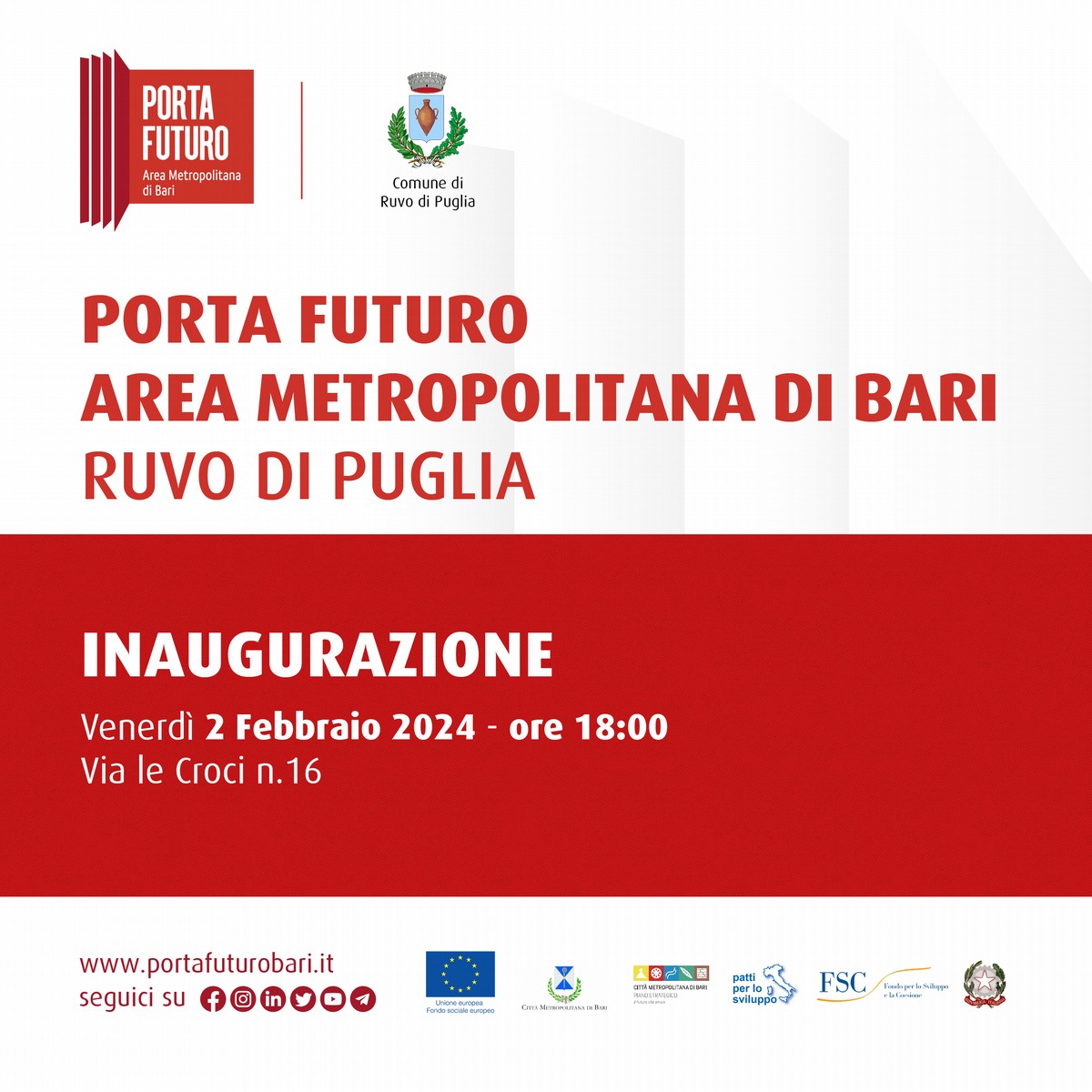 Inaugurazione Porta Futuro Ruvo di Puglia