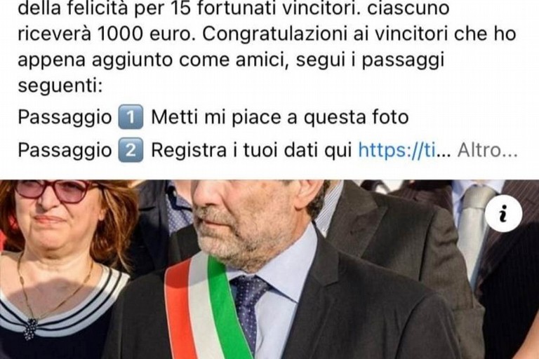 Profilo falso del sindaco Chieco