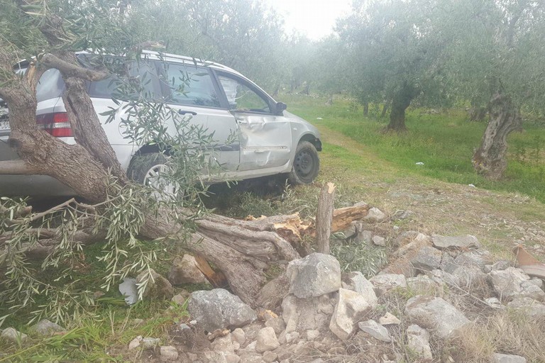 L'incidente avvenuto sulla strada provinciale Corato-Ruvo