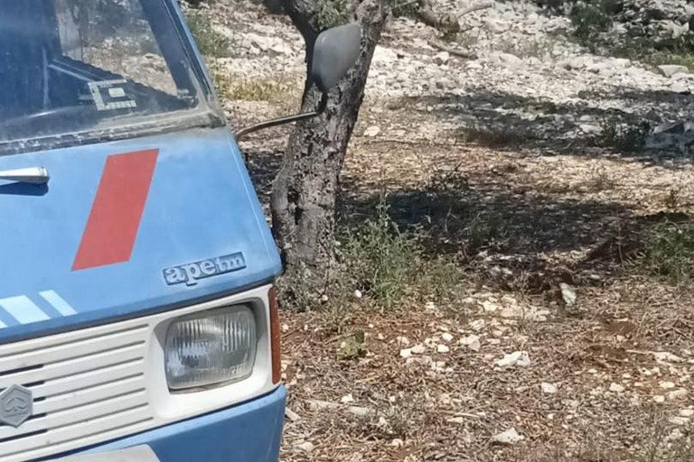 Il Piaggio Ape recuperato dalla Metronotte