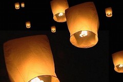 Questa sera ballon art e lanterne in cielo