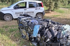 Ritrovate a Ruvo di Puglia le carcasse di due auto compattate