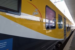 Decaro e Piemontese alla stazione di Andria Sud per inaugurazione servizi domenicali e festivi di Ferrotramviaria