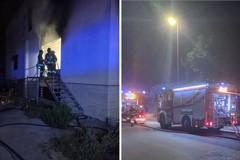 Incendio in uno stabile industriale non ancora completato a Ruvo