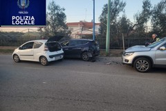 Tamponamento a catena fra quattro auto sulla Ruvo di Puglia-Terlizzi