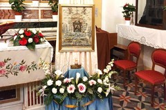 Il quadro della Madonna di Sovereto esposto nella chiesa di San Rocco a Ruvo
