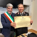 Il saluto del sindaco Chieco al Comandante uscente Felice Cimadomo