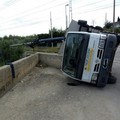 Bloccata la Barinord per ribaltamento di un camion