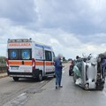 Incidente sulla SP 231 direzione Ruvo: auto si ribalta