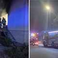 Incendio in uno stabile industriale non ancora completato a Ruvo