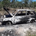 Tre auto rubate e date alle fiamme rinvenute nell'agro tra Terlizzi e Ruvo di Puglia