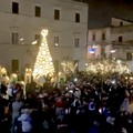 Farfalle e alberi luminosi, è spettacolo in piazza Matteotti