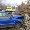 Auto fuori strada sulla provinciale 238