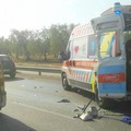 Incidente sulla sp 231: camion travolge ambulanza e pattuglia polizia locale di Ruvo - LE FOTO