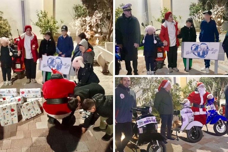 La Polizia locale di Ruvo e Vespa Club consegnano giocattoli ai più piccoli