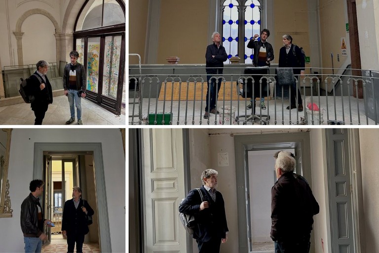 Sopralluogo del sindaco al Cantiere di Palazzo Chieco