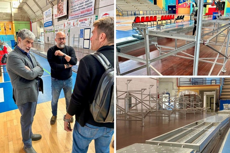 Nuove gradinate in arrivo al Palazzetto dello Sport di Ruvo
