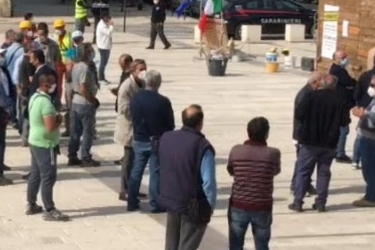 Protesta edili a Ruvo di Puglia