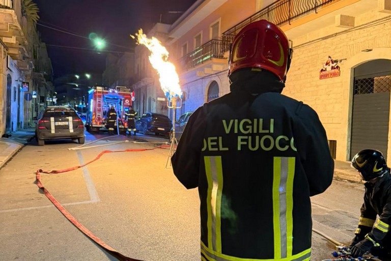 L'intervento dei Vigili del Fuoco