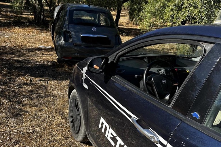 La Fiat 500 recuperata dalla Metronotte