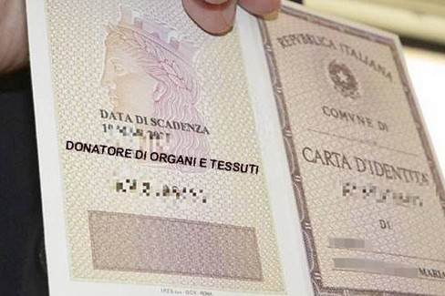 carta d'identità - donazione organi