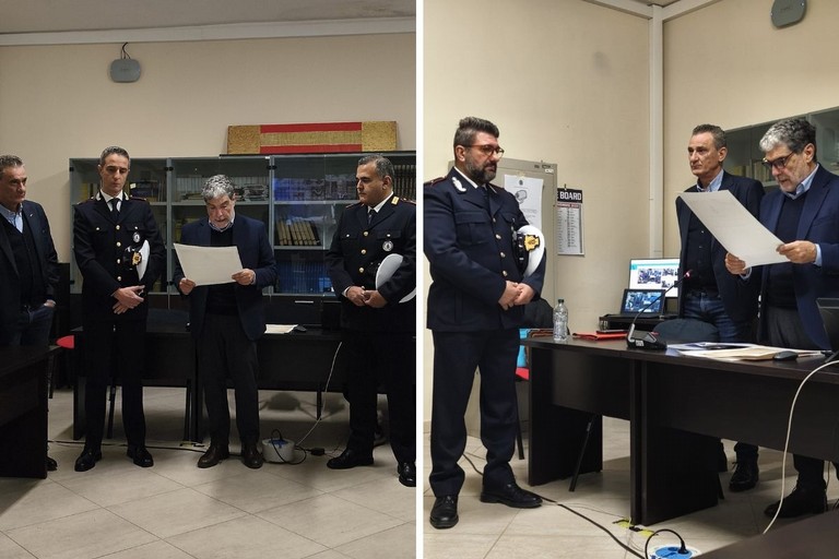 Encomio per tre agenti della polizia locale di Ruvo