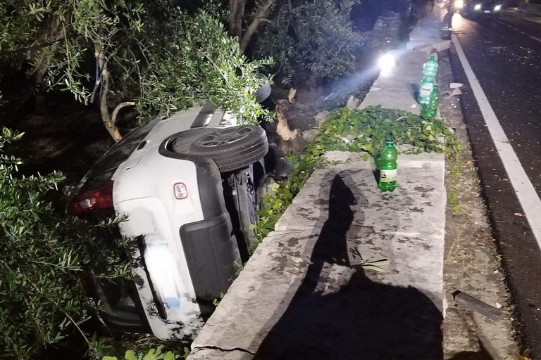 L'incidente stradale avvenuto sulla strada provinciale 85