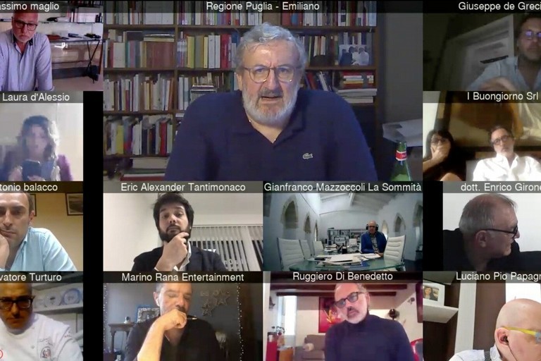 Emiliano in videoconferenza