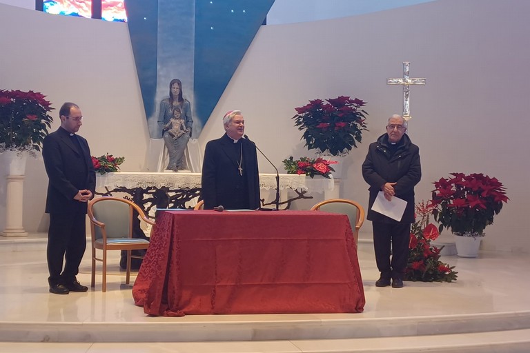 L'annuncio di mons. Domenico Cornacchia alla Madonna della Pace